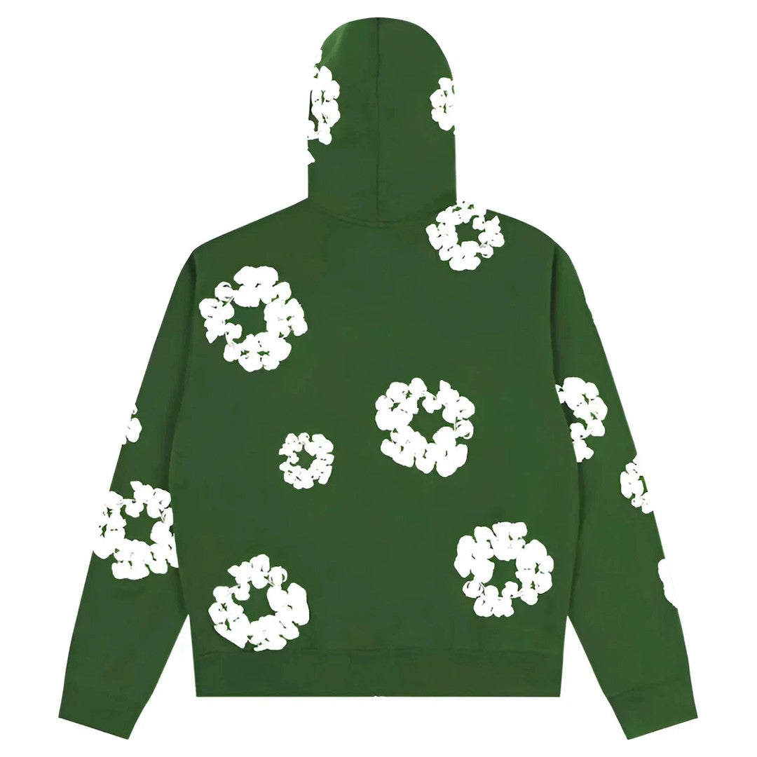 Denim Tears Cotton Wreath Zip Hoodie Green