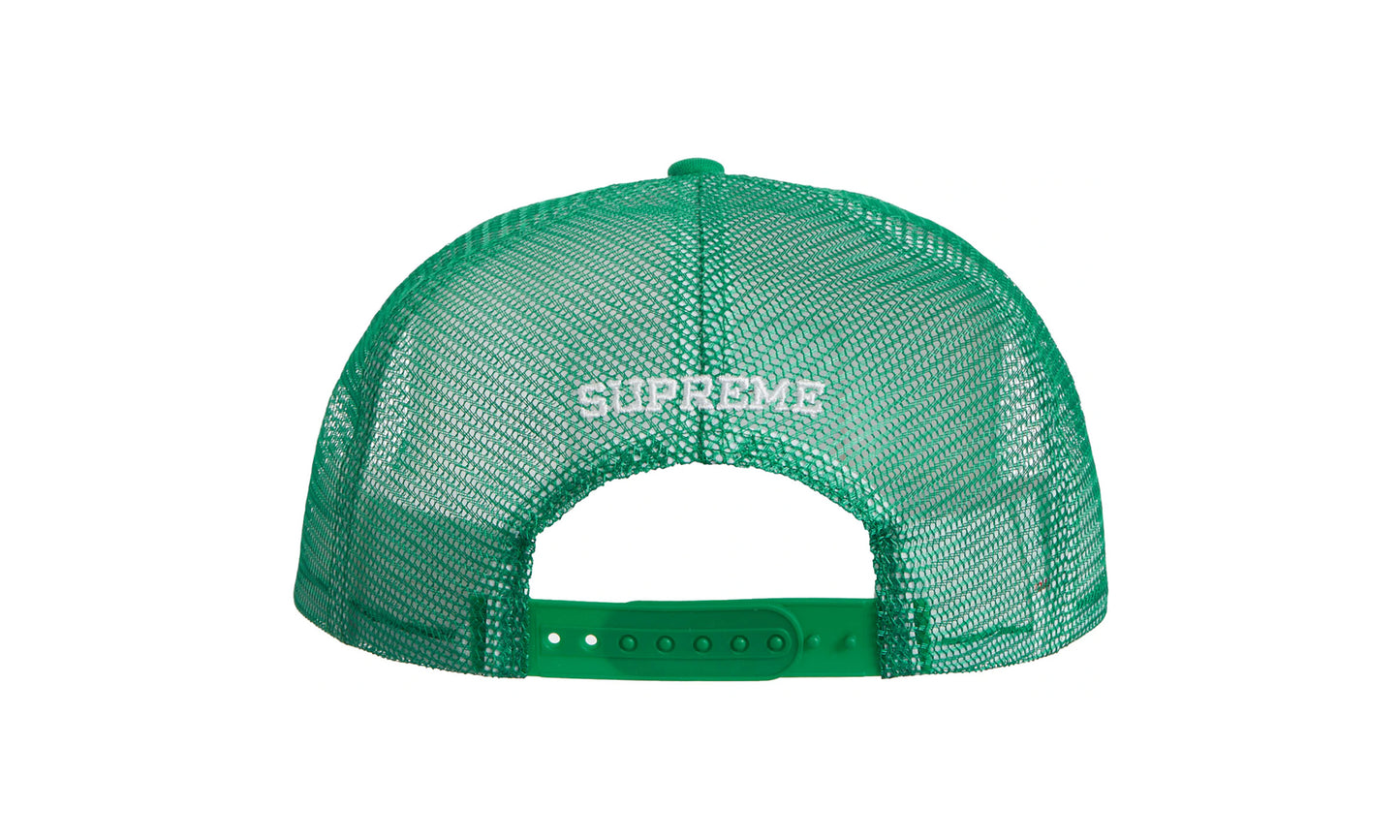 Supreme USA Flag Arabic Logo Name Plate Green Cap Hat Trucker Mesh Patch