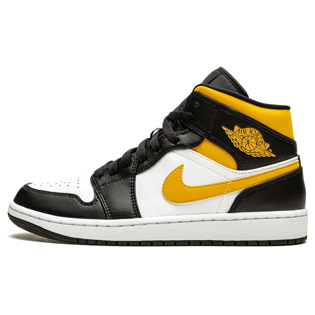 Jordan 1 Mid White "Pollen Black"