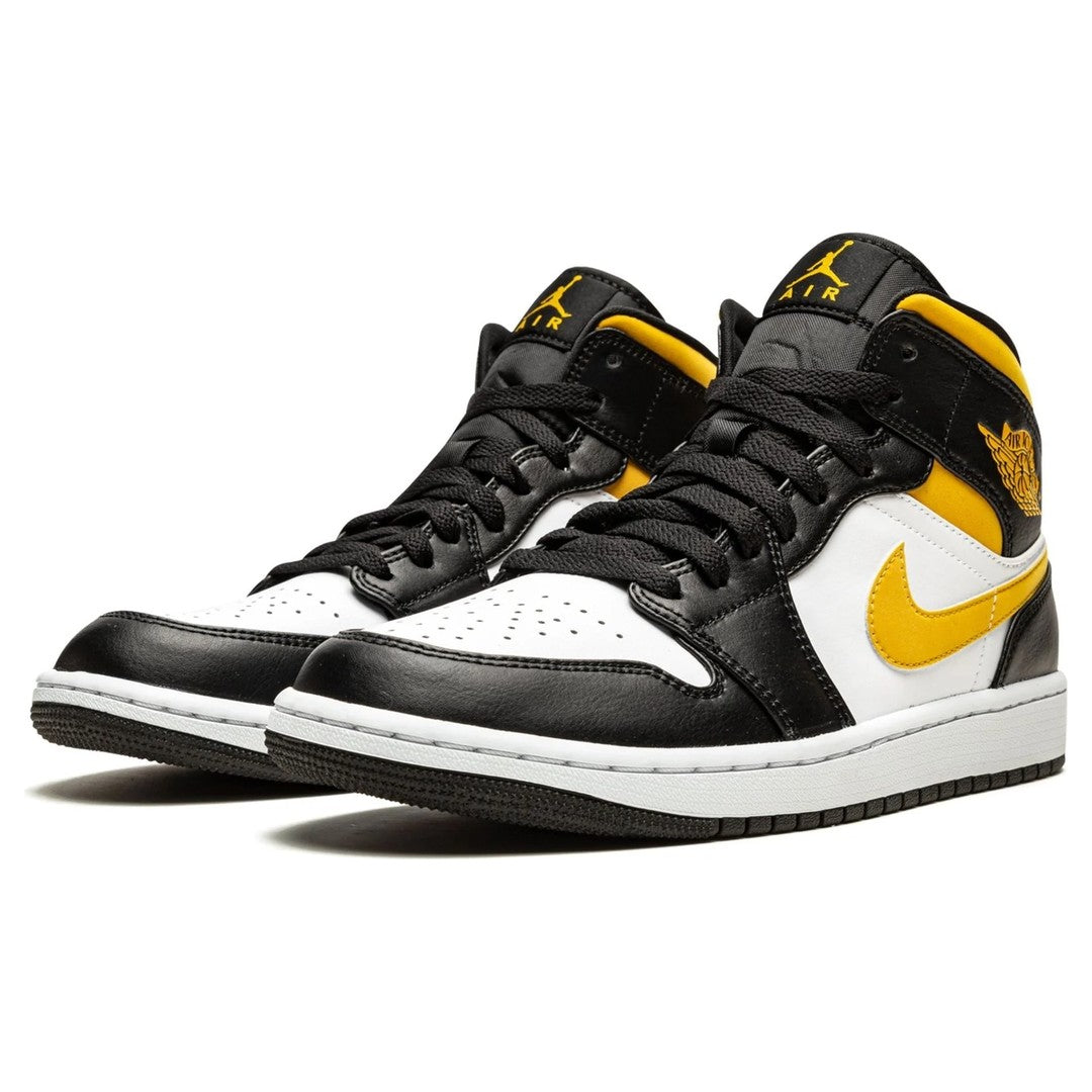Jordan 1 Mid White "Pollen Black"