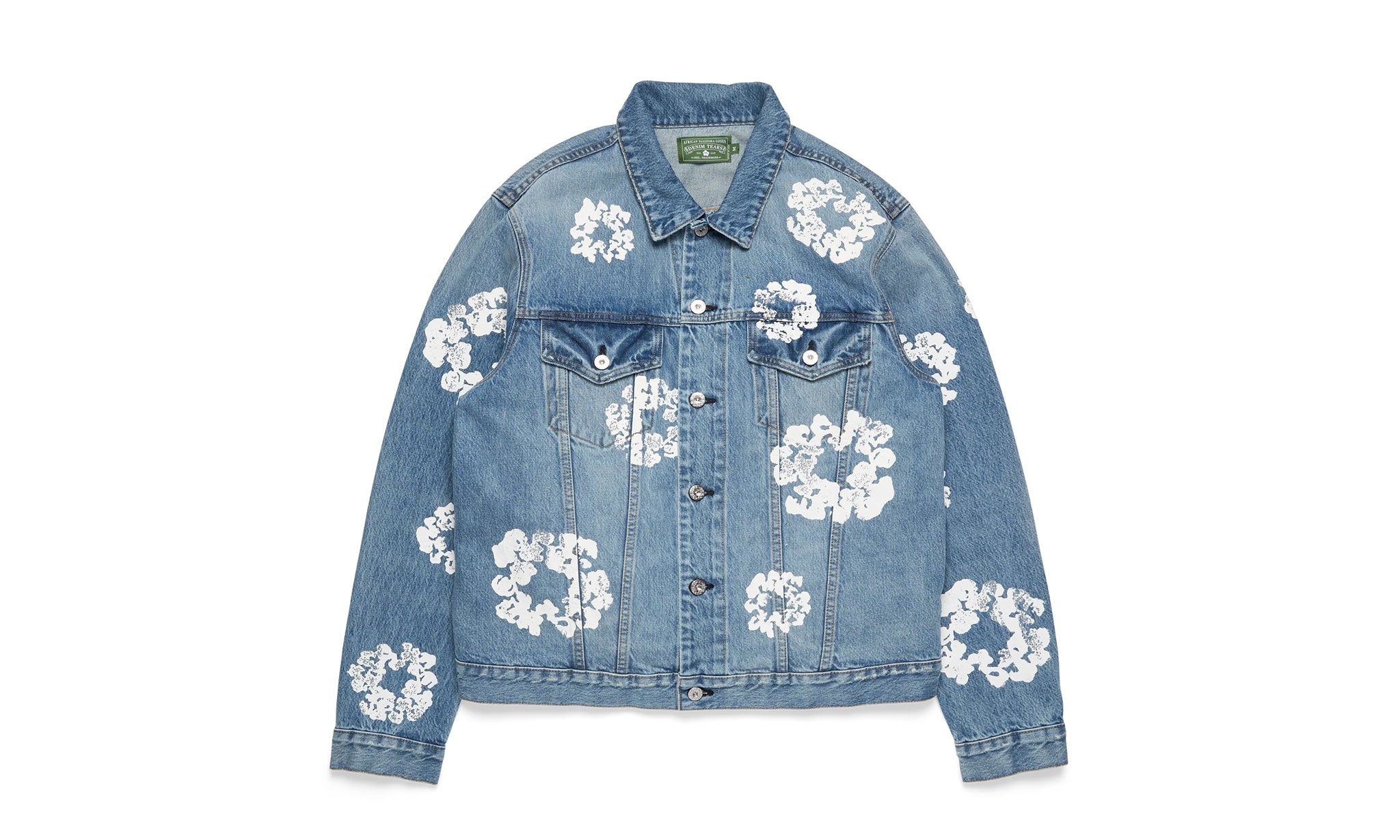 Denim Tears COTTON WREATH DENIM JACKET LIGHT WASH – Reborn