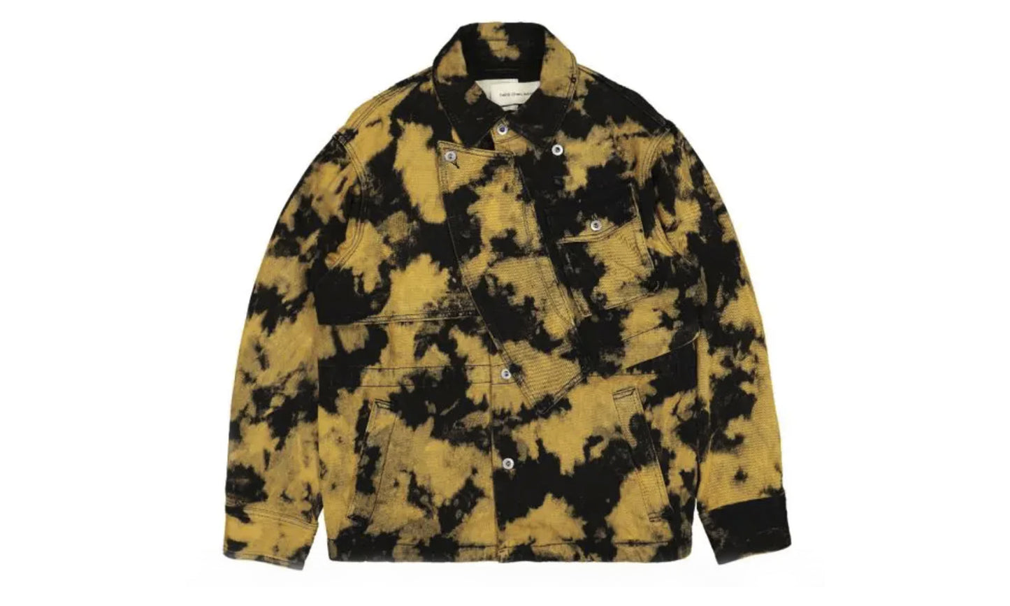 FENG CHEN WANG Black Tie-Dye Denim Jacket