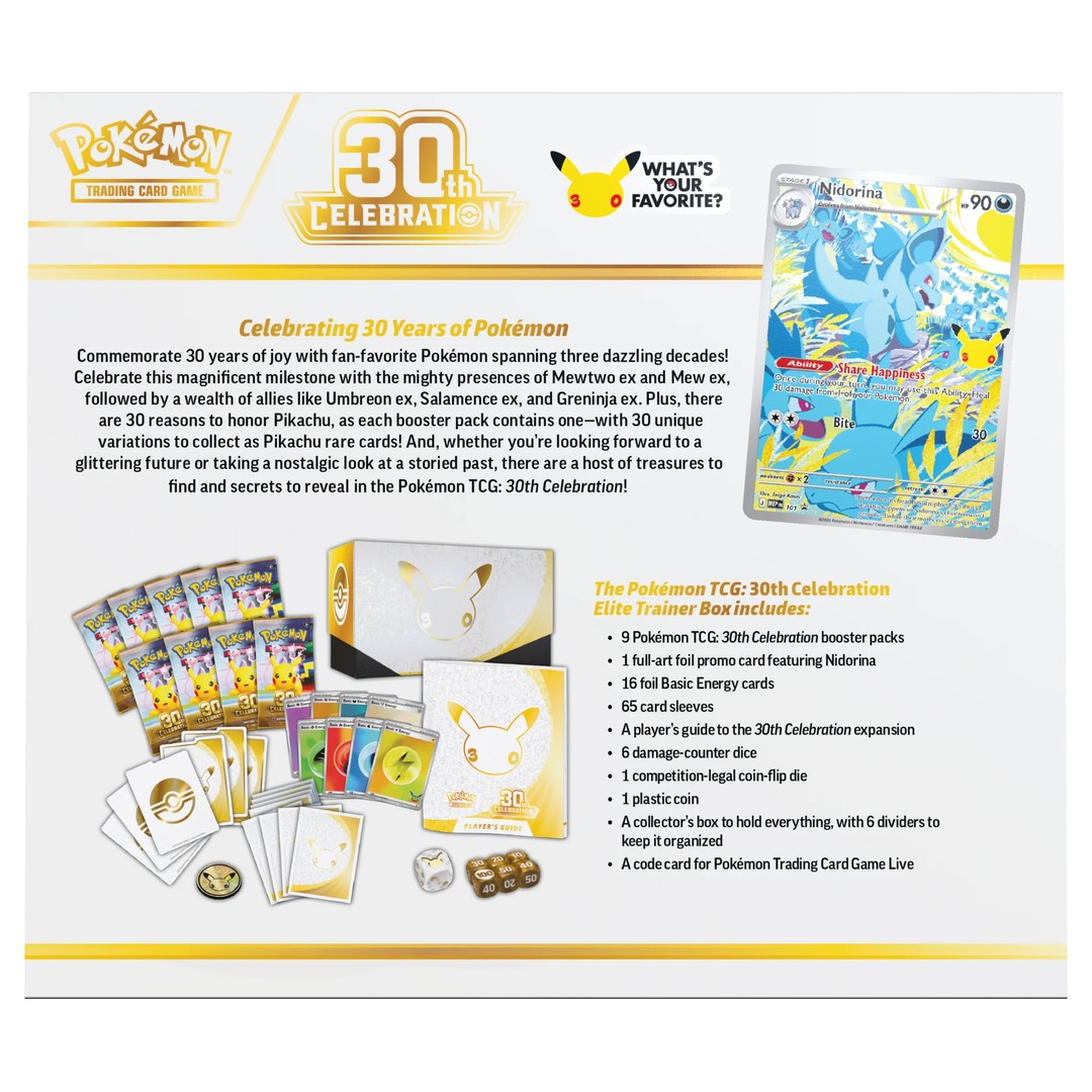 POKÉMON TCG - 30TH CELEBRATION - ELITE TRAINER BOX (INGLÉS)
