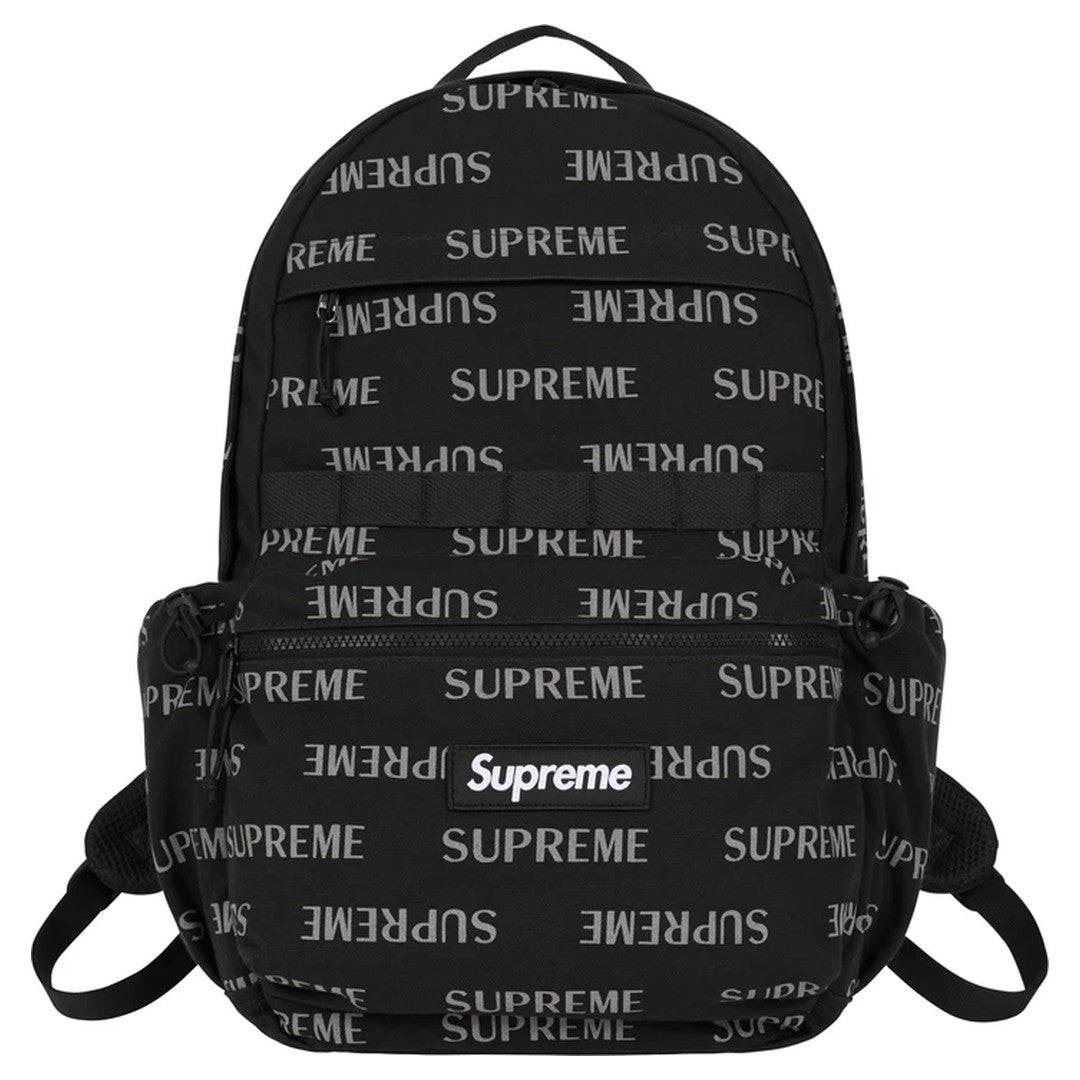 Supreme FW26 Backpack Black Reflective Logo