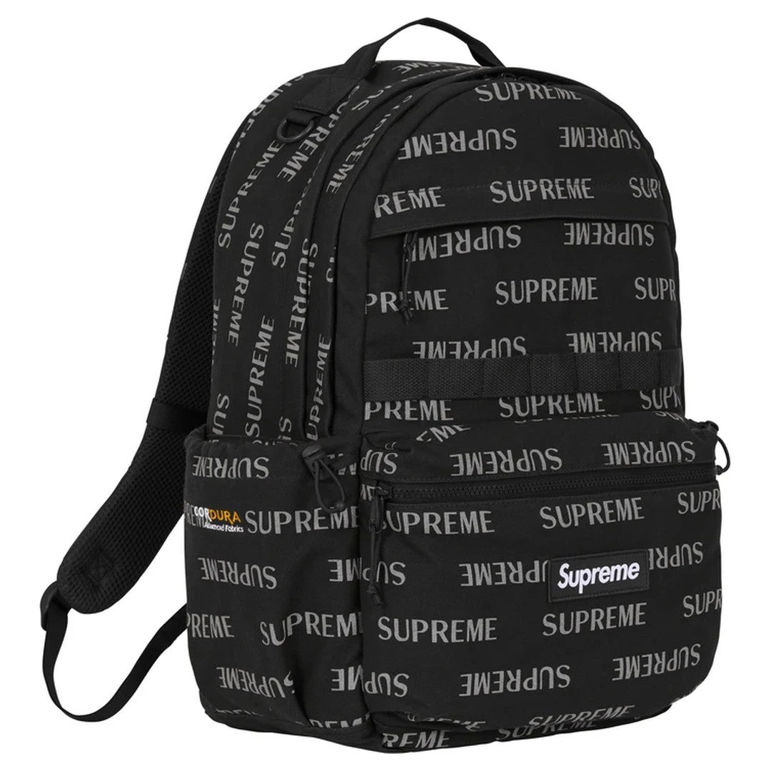 Supreme FW26 Backpack Black Reflective Logo