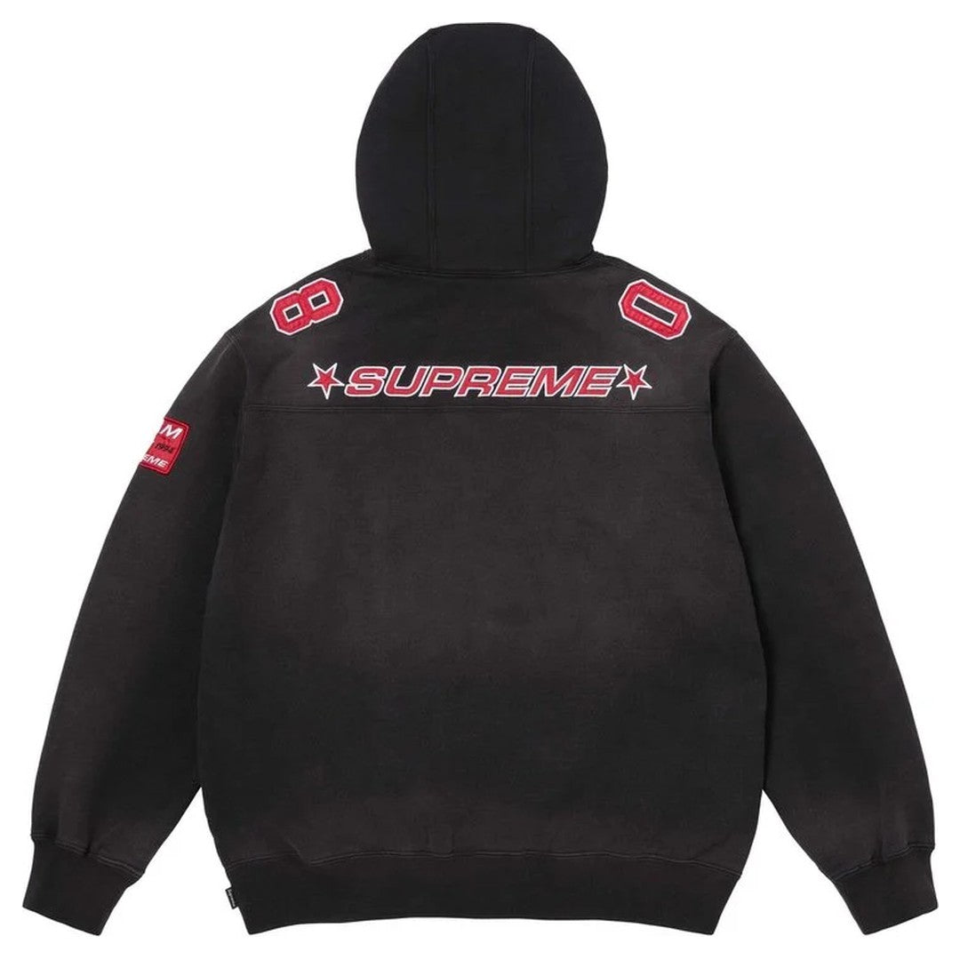 Supreme Football Jersey Hooded Sweatshirt Black