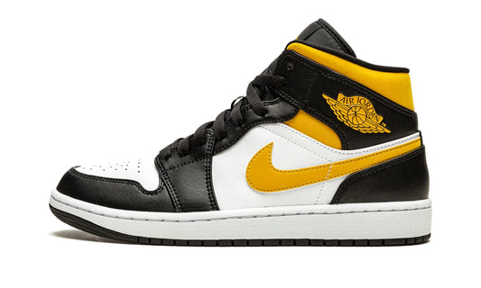 Jordan 1 Mid White "Pollen Black"