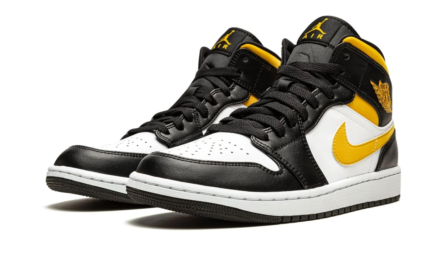 Jordan 1 Mid White "Pollen Black"