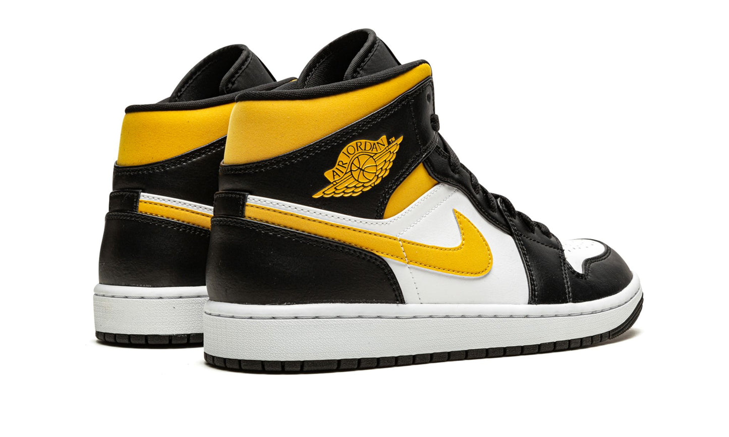 Jordan 1 Mid White "Pollen Black"