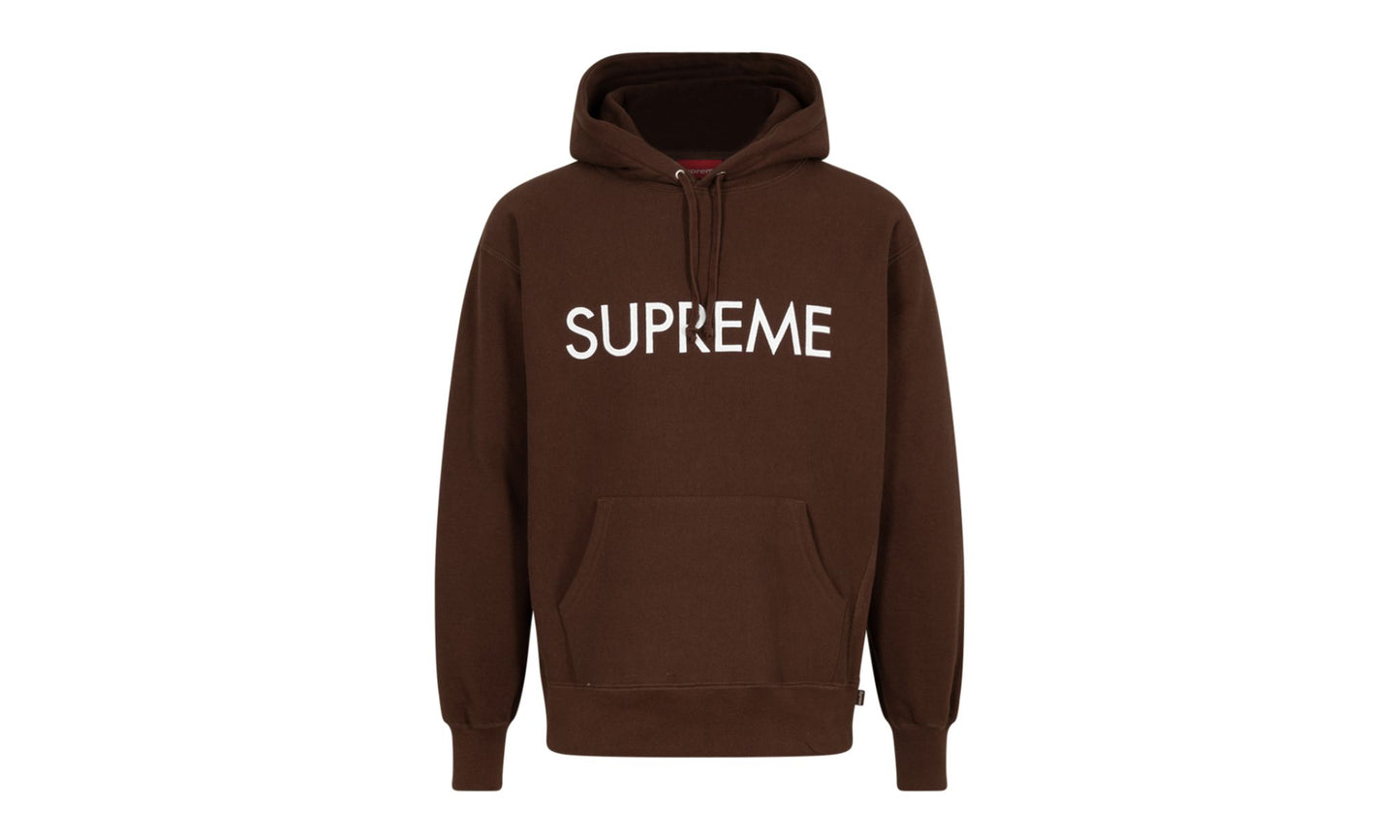 Supreme Capital Hoodie "FW 22" Brown