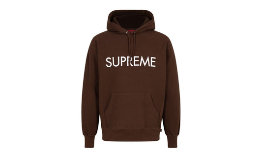 Supreme Capital Hoodie "FW 22" Brown
